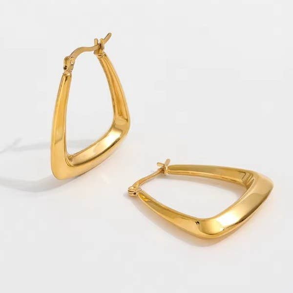 Gold Dipped Stirrup Hoops