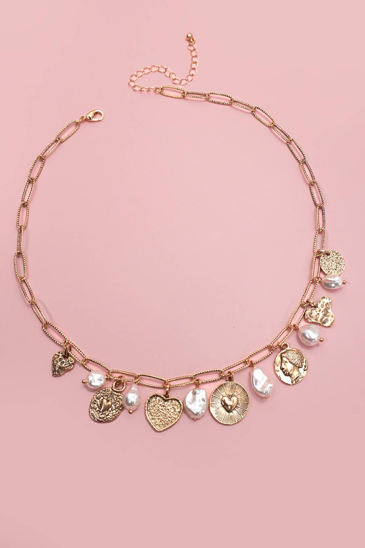 Pearly Heart Necklace