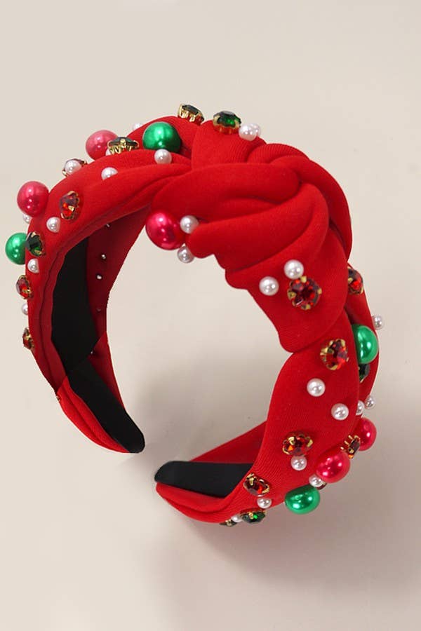 CHRISTMAS HEADBAND- Red