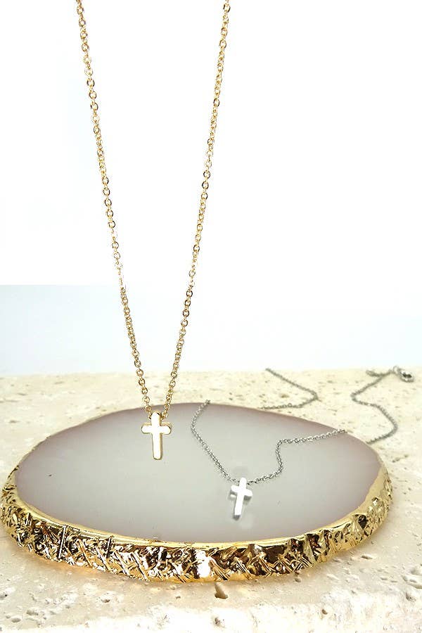 Cross Necklace- Silver