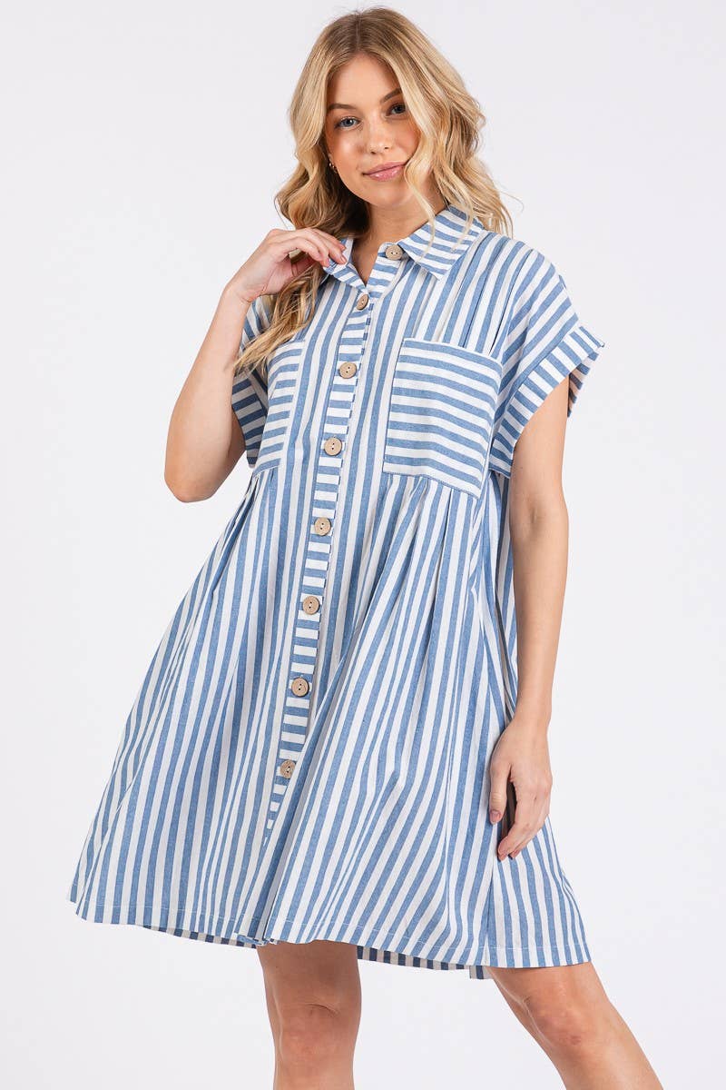 The Bluebell Button-Up Dress