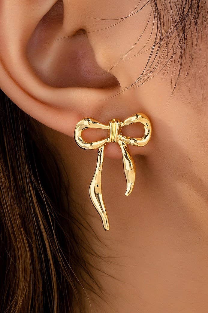 18K BOW STUD Earring