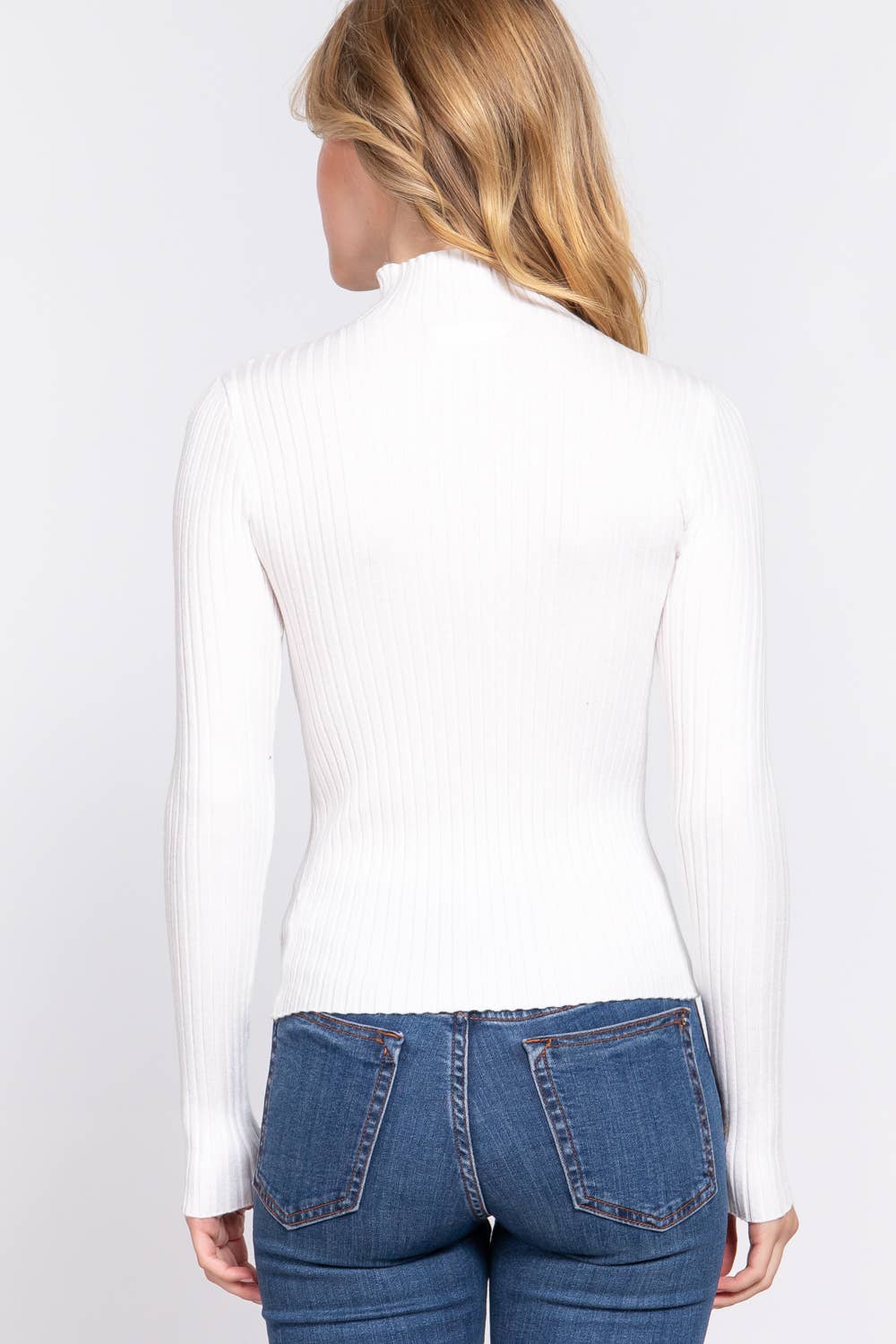 High Neck Fitted Sweater