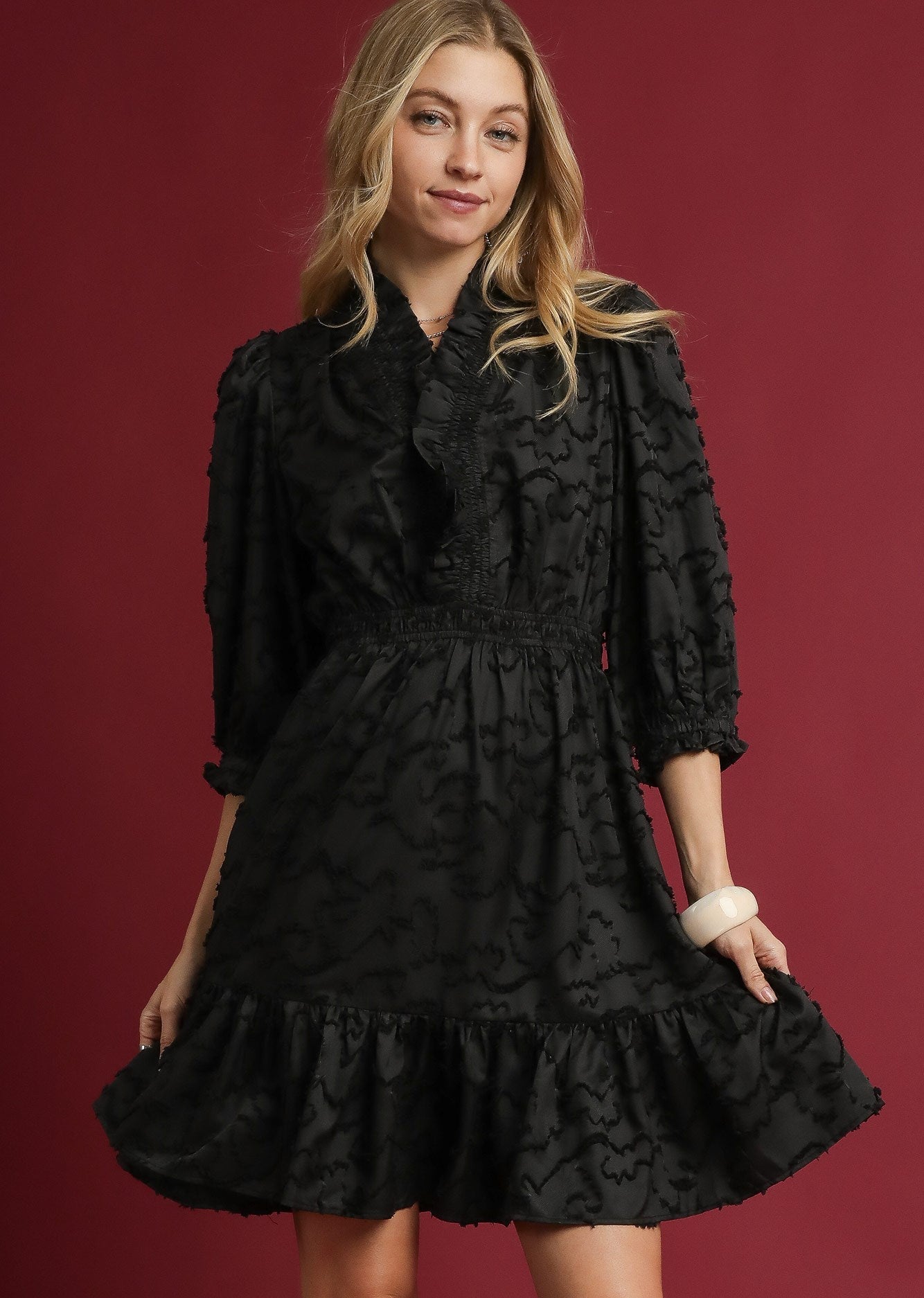 Ruffle Up Dress | Black She Blooms Ruffle Up Dress | Black She Blooms
