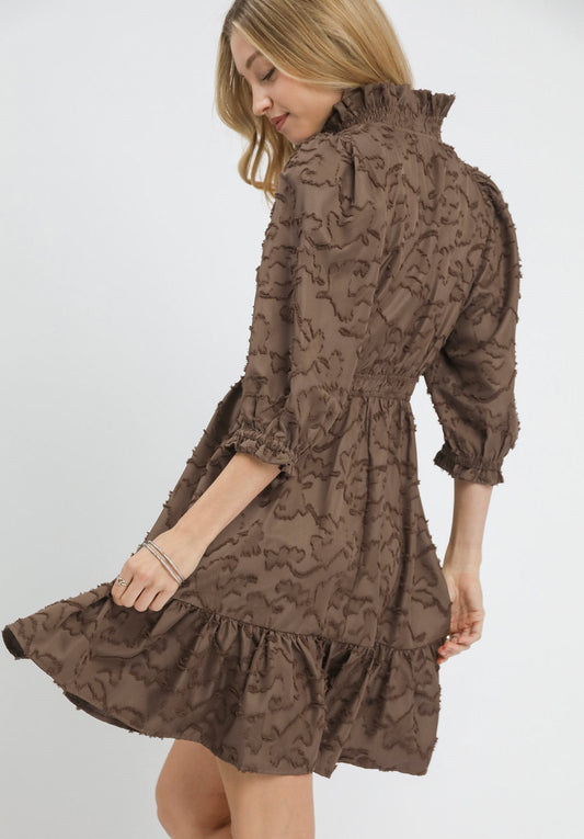 Ruffle Up Dress | Mocha
