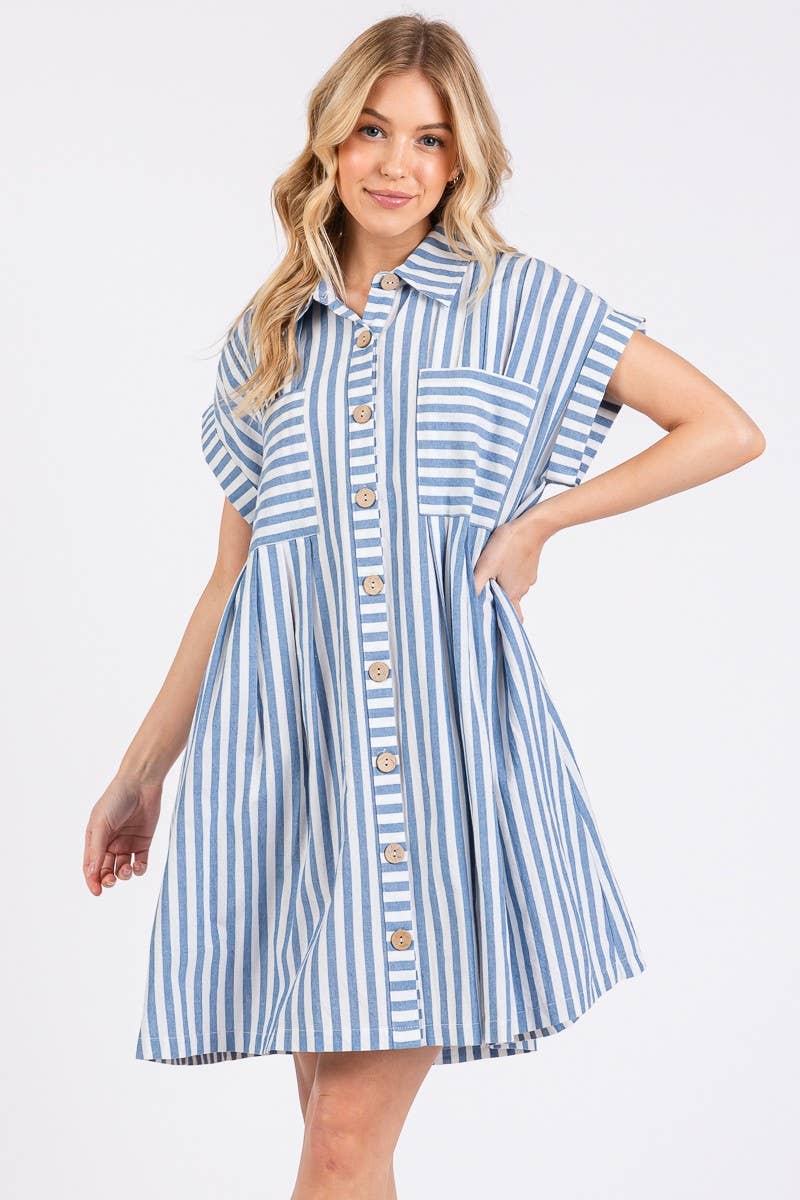 The Bluebell Button-Up Dress