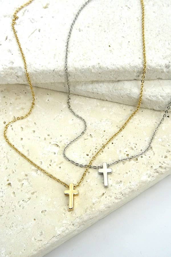 Cross Necklace- Silver