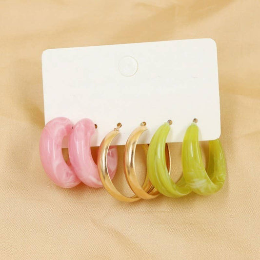 Multi Hoop Trio Earrings