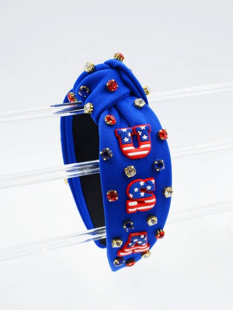 USA Headband- BLUE