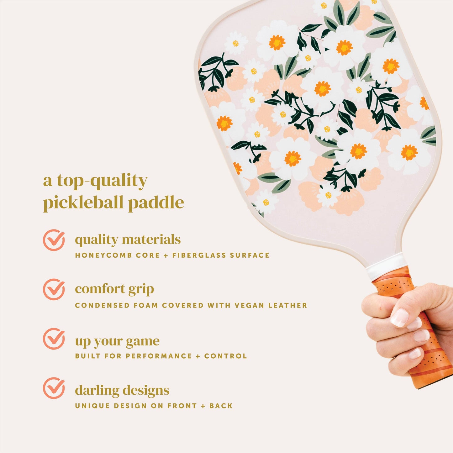 Flower Talk Pickleball Paddle