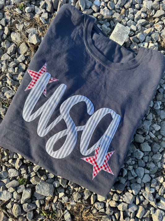 Embroidered USA Top