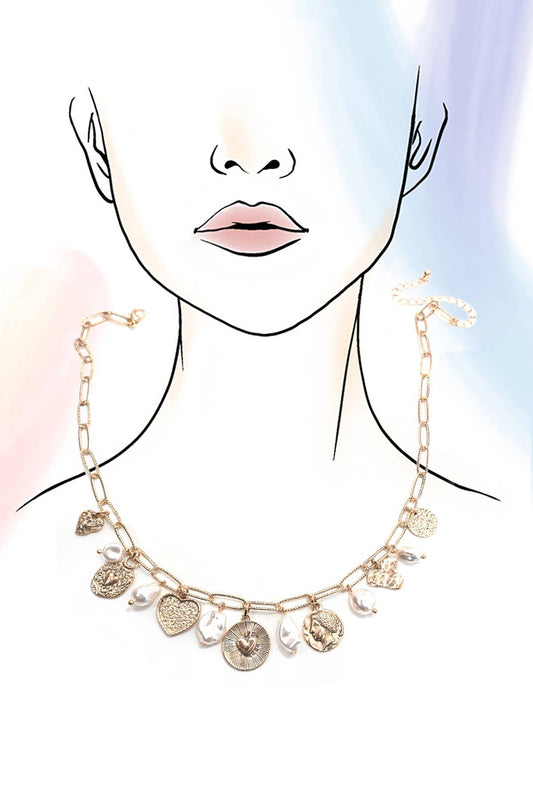 Pearly Heart Necklace