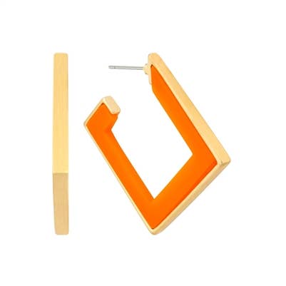 Orange Squared Hoops