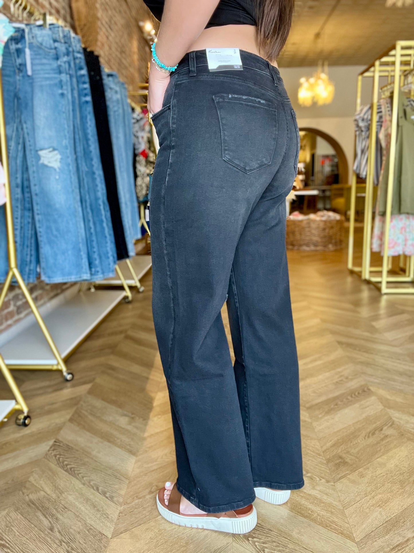Sarah High Rise Wide Leg Jeans