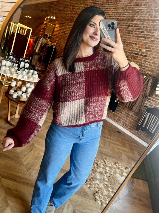 Plaid Nights Sweater