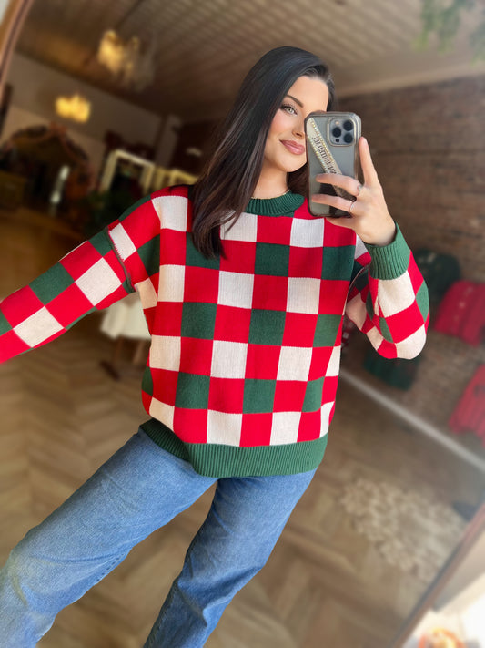 Holiday Plaid Sweater