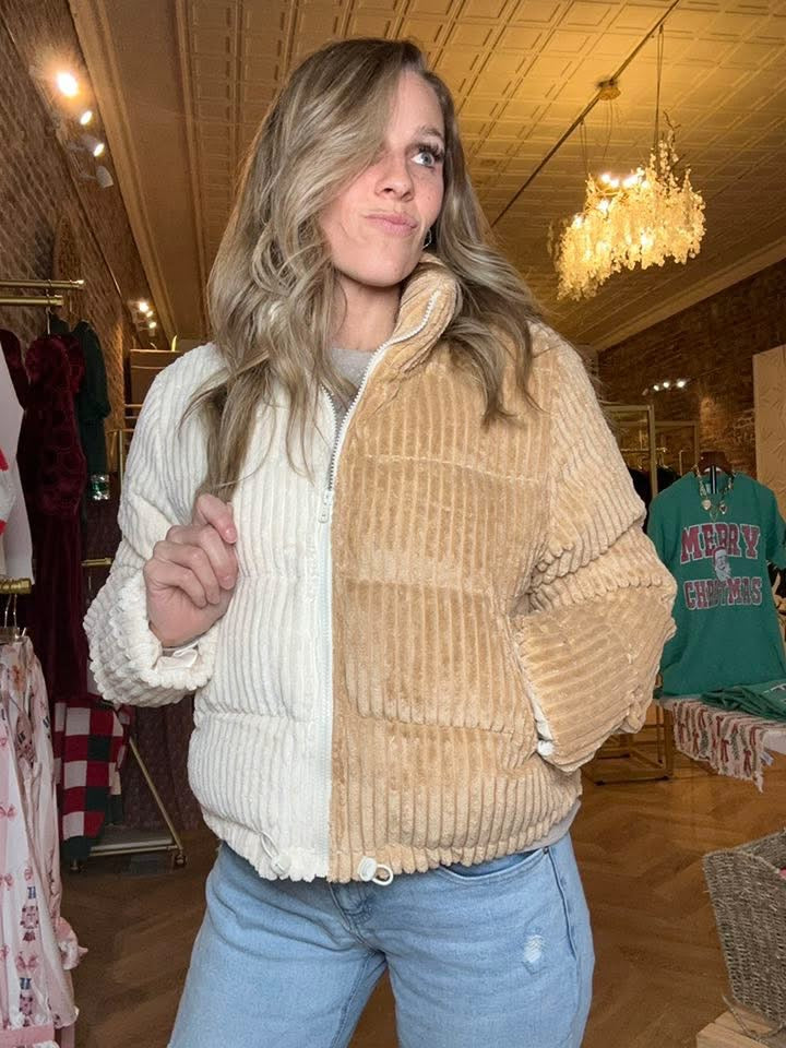 Corduroy Jacket | Cream/Tan