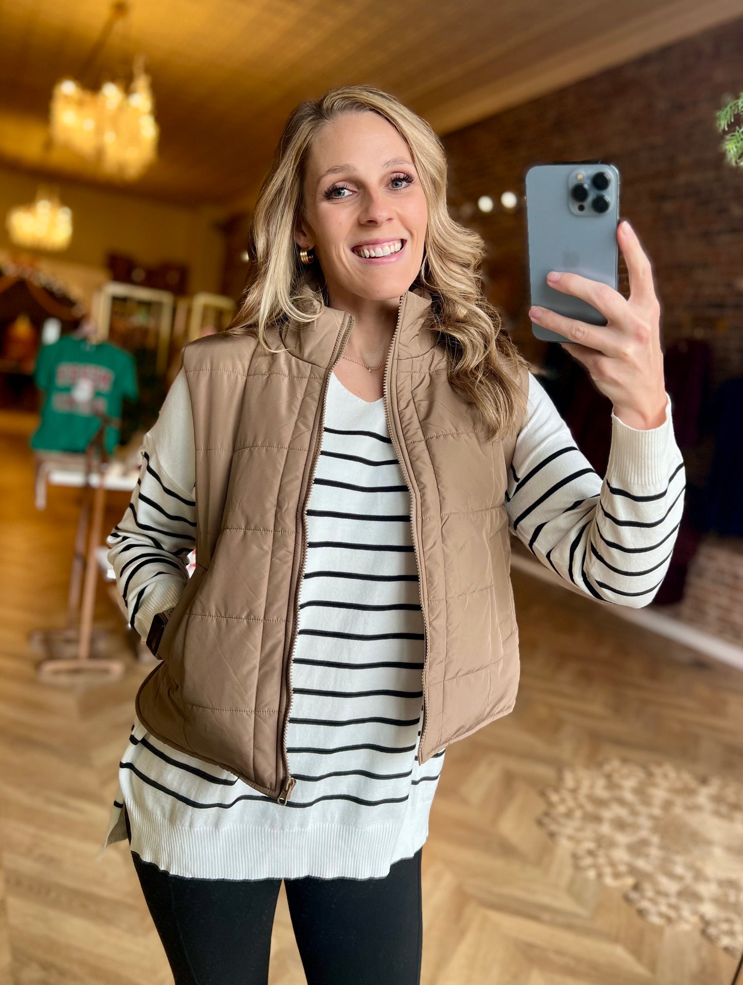 Mocha Latte Puffer Vest