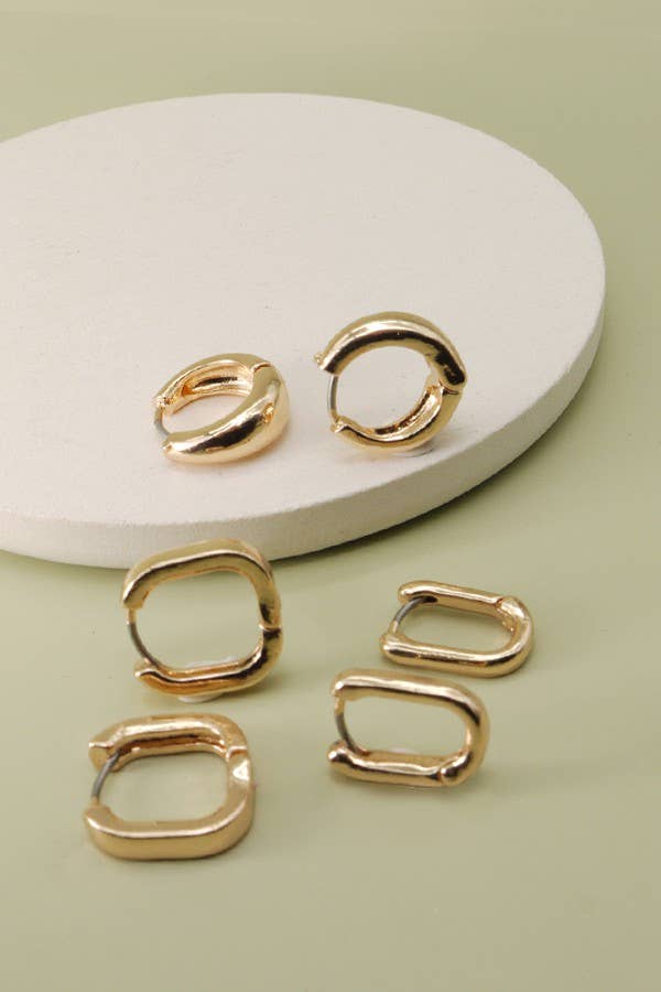Mini Hoop Trio: Anti-Tarnish