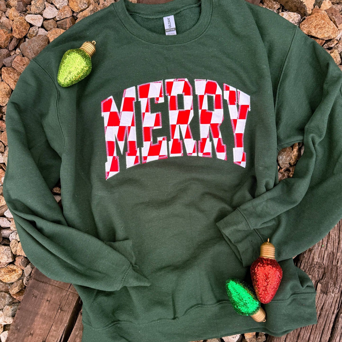 Merry Checkerboard Sweatshirt