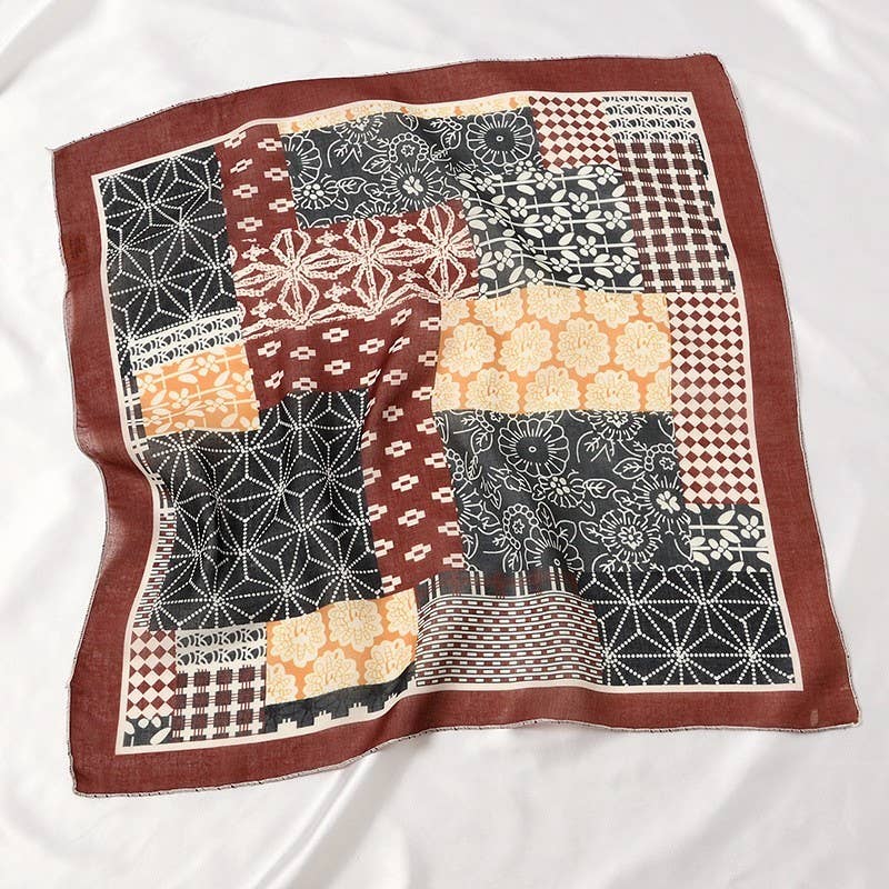 Patch Print Bandana Scarf
