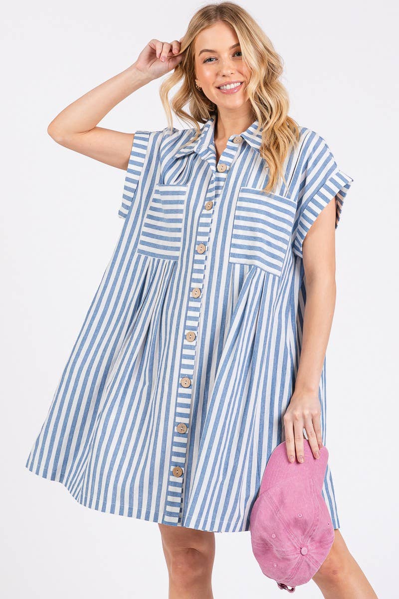 The Bluebell Button-Up Dress