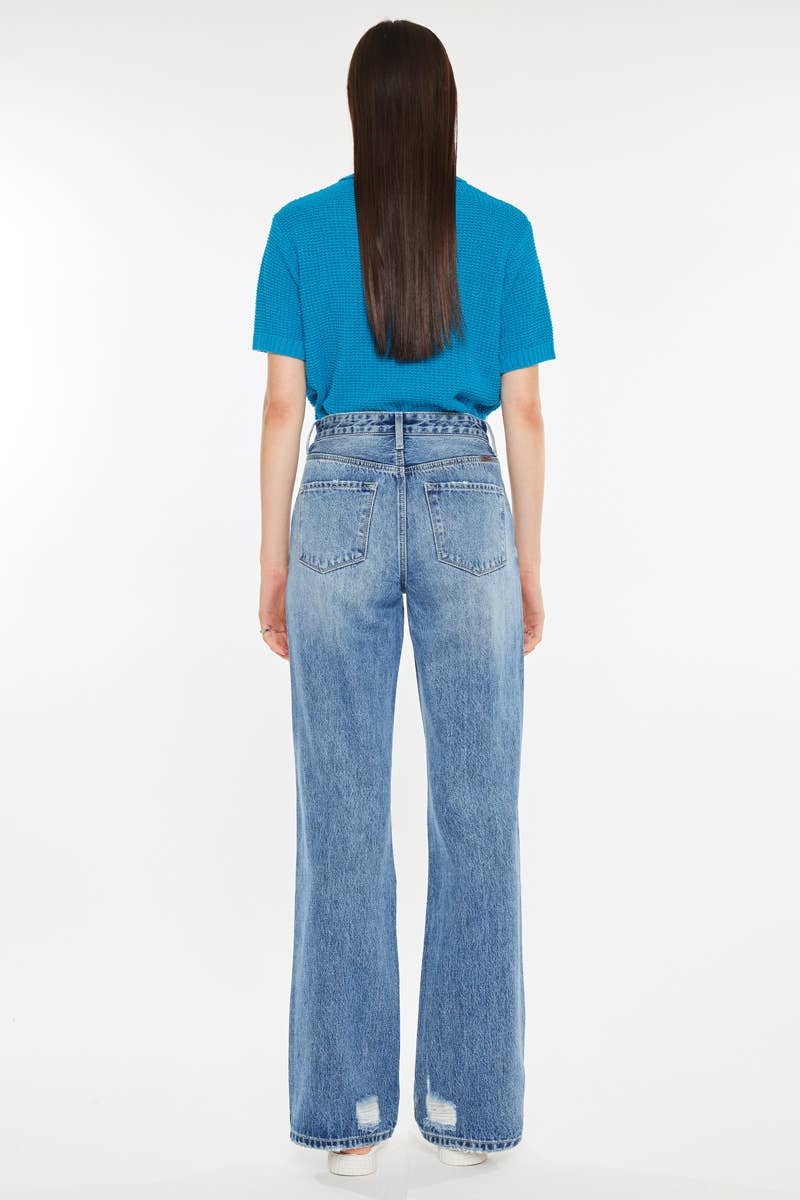 Maddie- High Rise 90's Straight Jeans