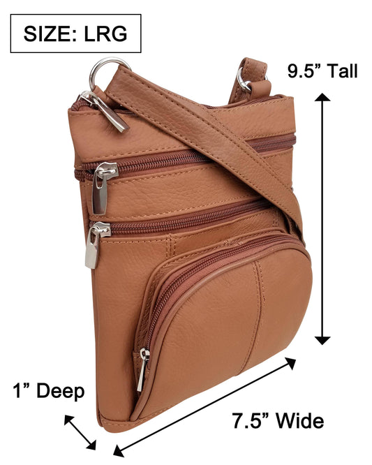 The Sarah Crossbody- Tan