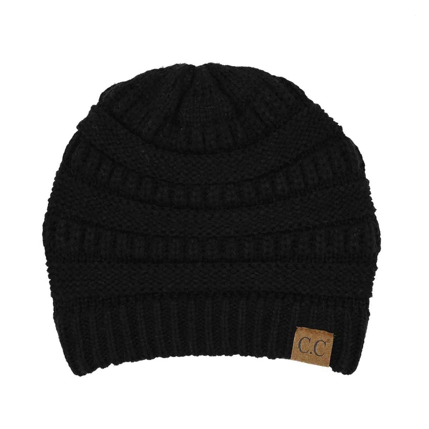 Olivia Classic Knit Beanie: Black
