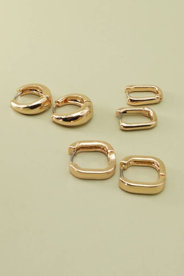 Mini Hoop Trio: Anti-Tarnish
