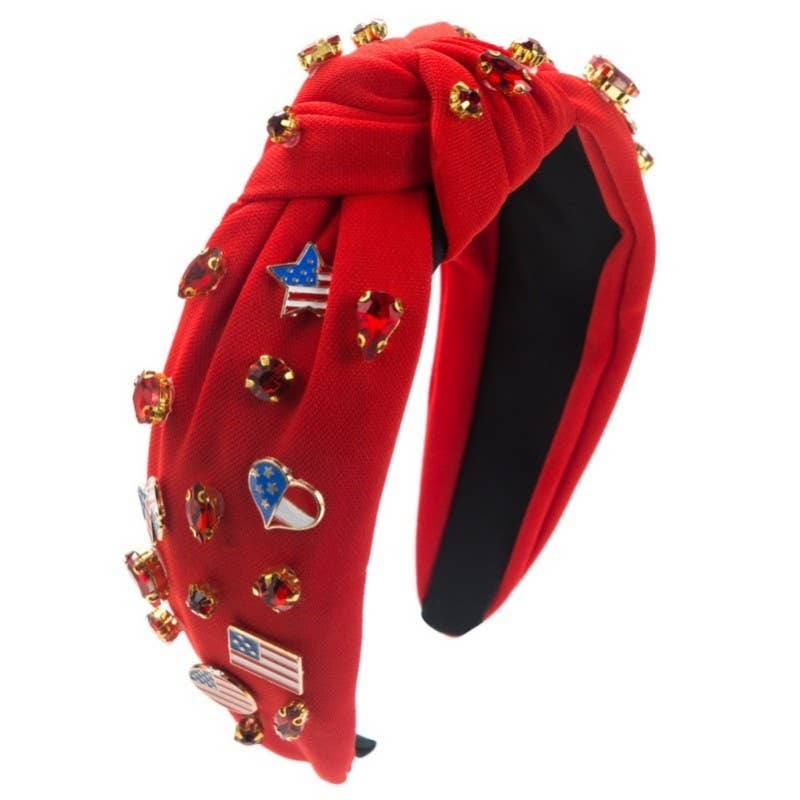 Americana Headband- Red