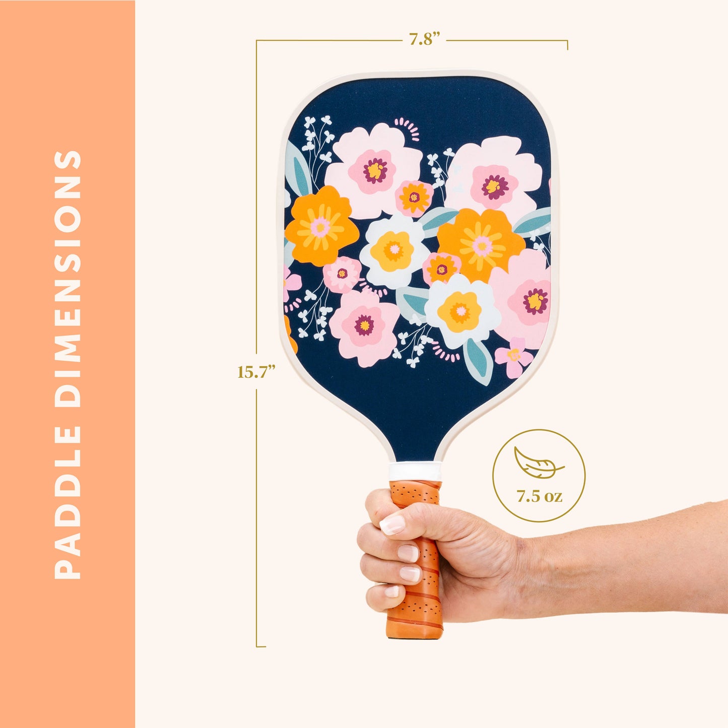 Bright + Bloomy Pickleball Paddle