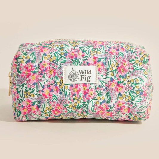 Flower Print Cosmetic Bag