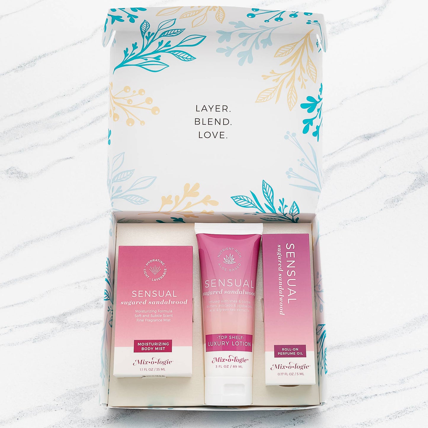 Women's Gift Set Trio Box: Sensual (sugared sandalwood)