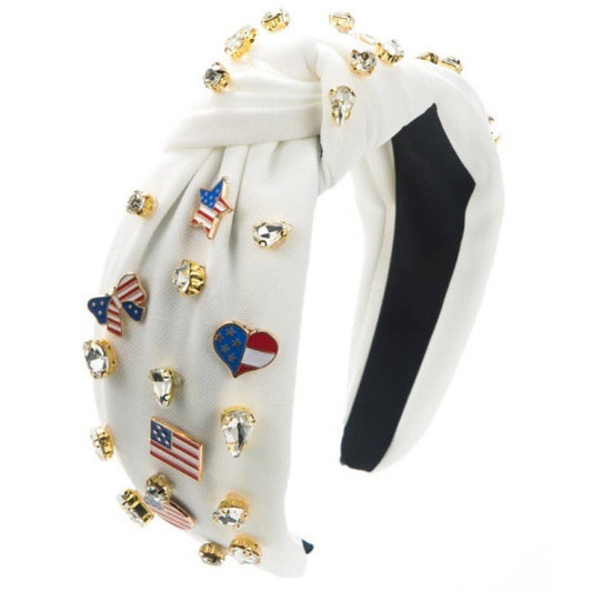 Americana Headband- White