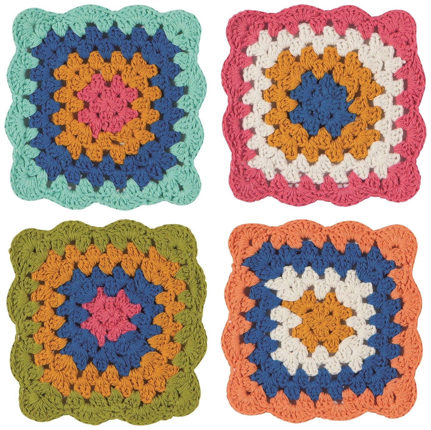 Loop de loop Crochet Coasters Set