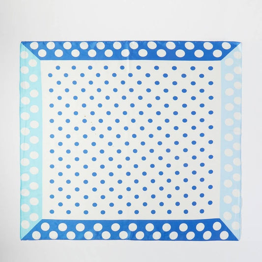Blue Polka Dot Bandana Scarf