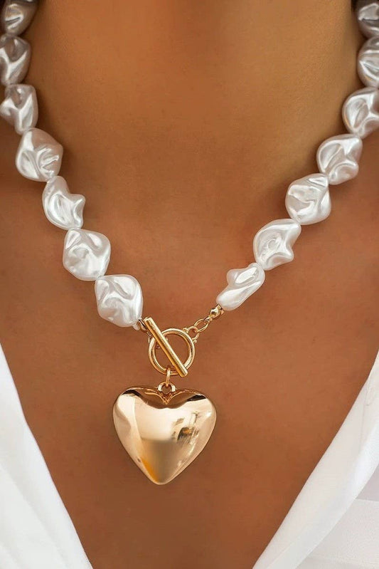 Pearly Heart Necklace