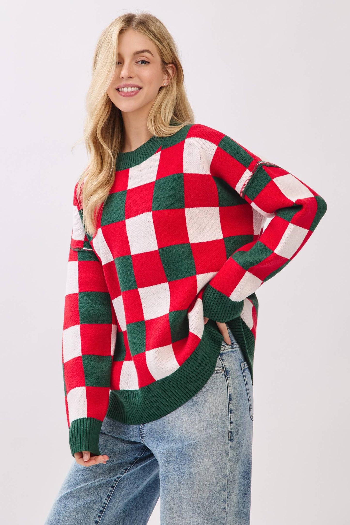 Holiday Plaid Sweater