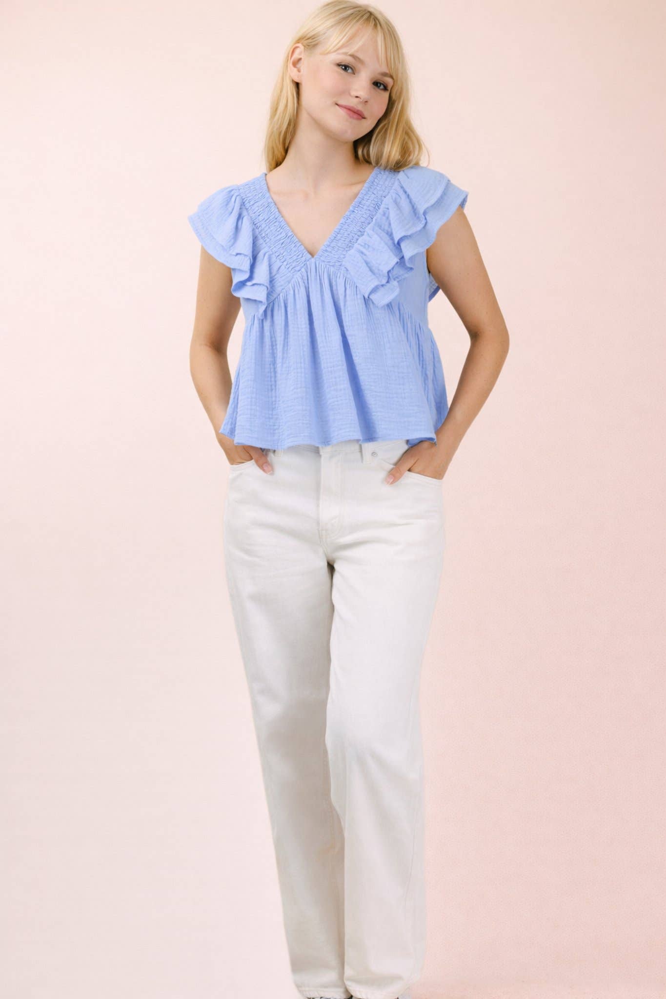 Summer Days Top- Blue