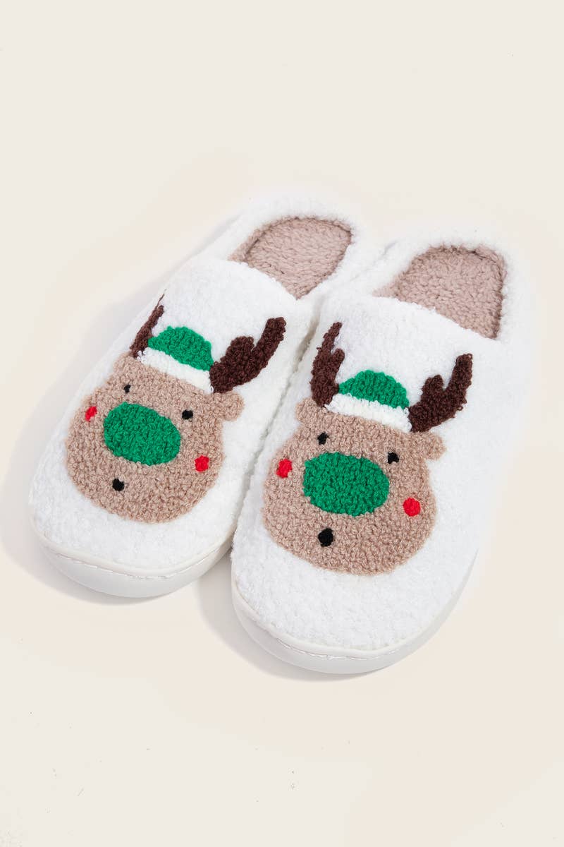 Reindeer Christmas Slippers