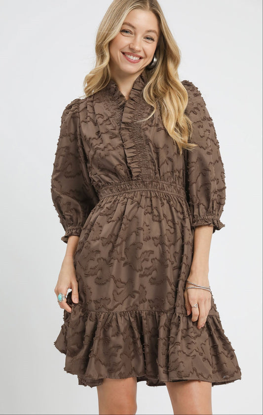 Ruffle Up Dress | Mocha