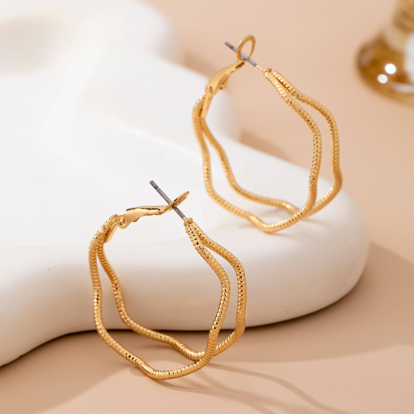 Wavy Hoops- Hypoallergenic