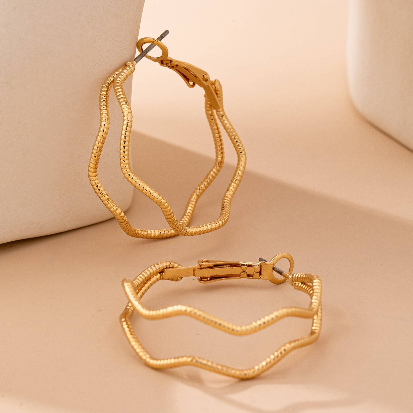 Wavy Hoops- Hypoallergenic