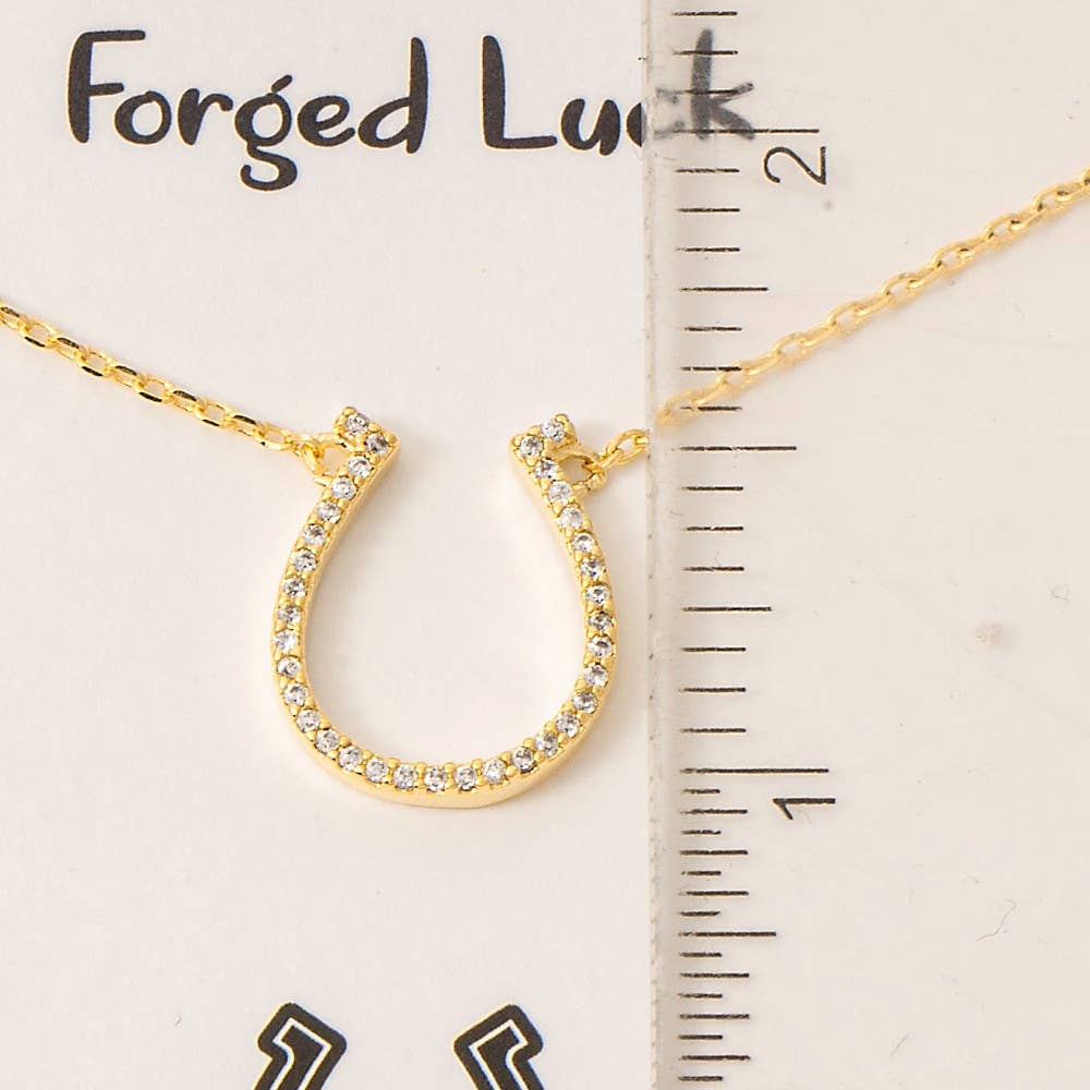 Horse Shoe Necklace | Gold Dipped