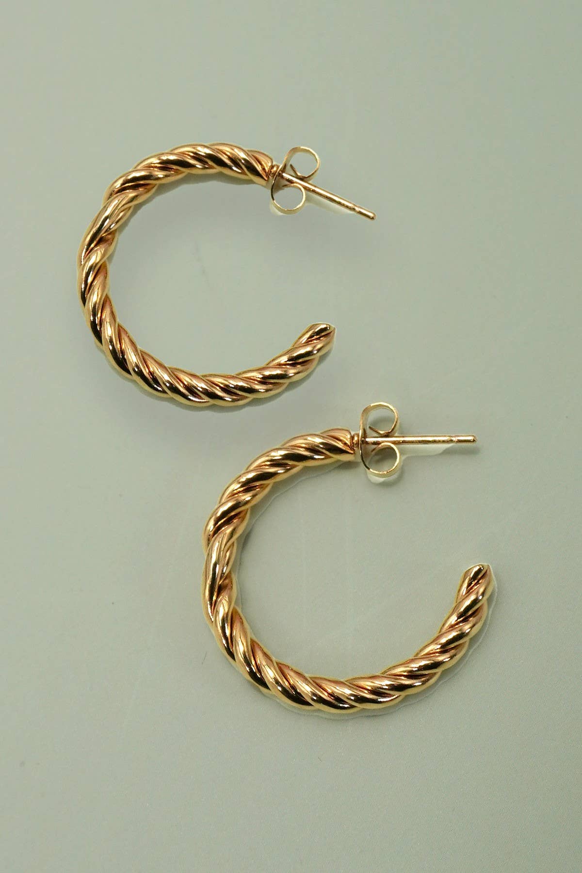 Gold Dipped Rope Hoops
