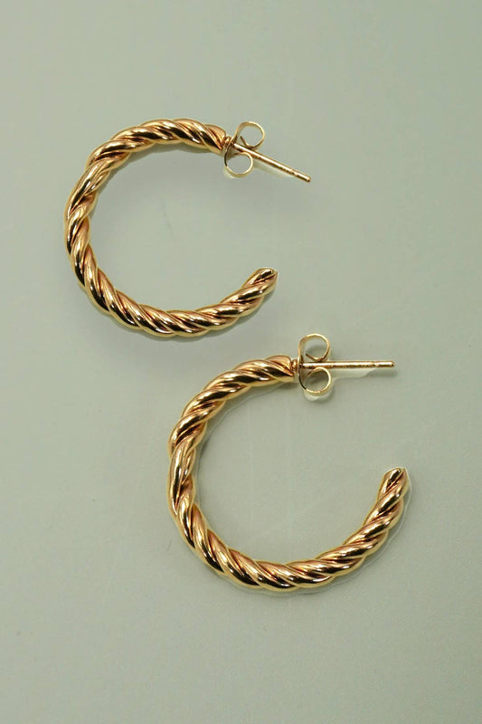 Gold Dipped Rope Hoops