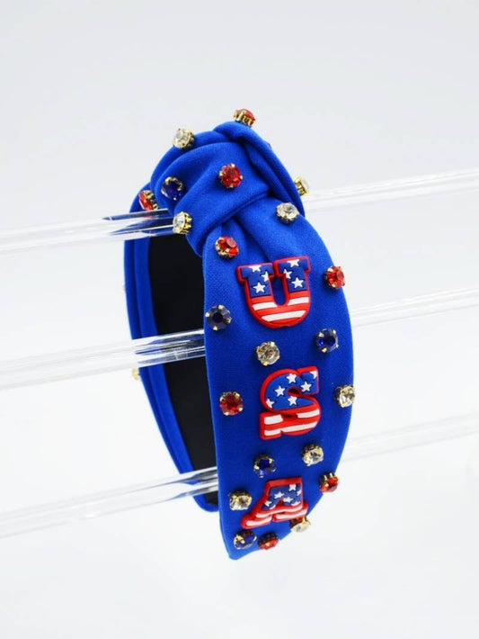 USA Headband- BLUE