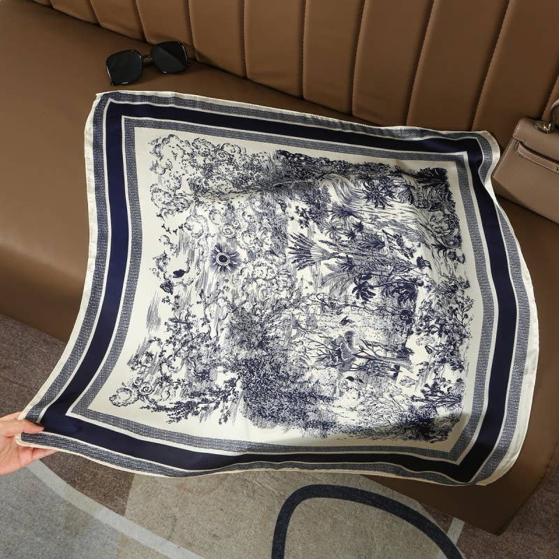 Toile Print Bandana Scarf