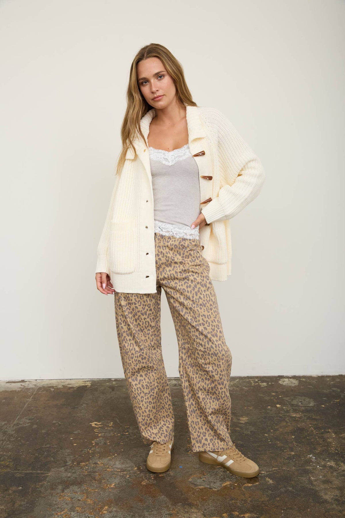 Leopard Barrel Jeans